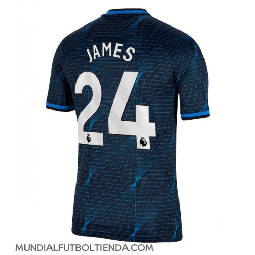 Camiseta Chelsea Reece James #24 Segunda Equipación Replica 2023-24 mangas cortas